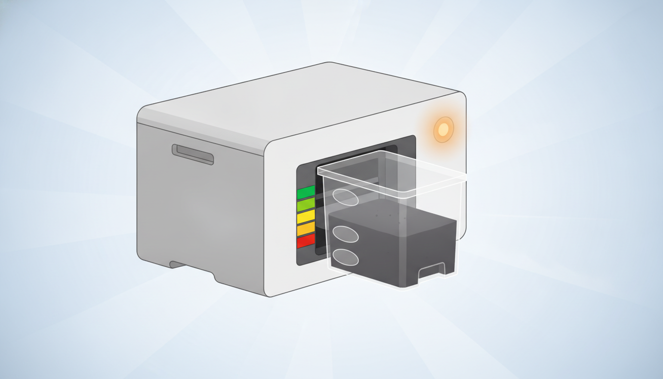 Bac de récupération de toner plein : symptômes, risques et distinctions avec la cartouche usagée — guide pratique pour sécurité et recyclage